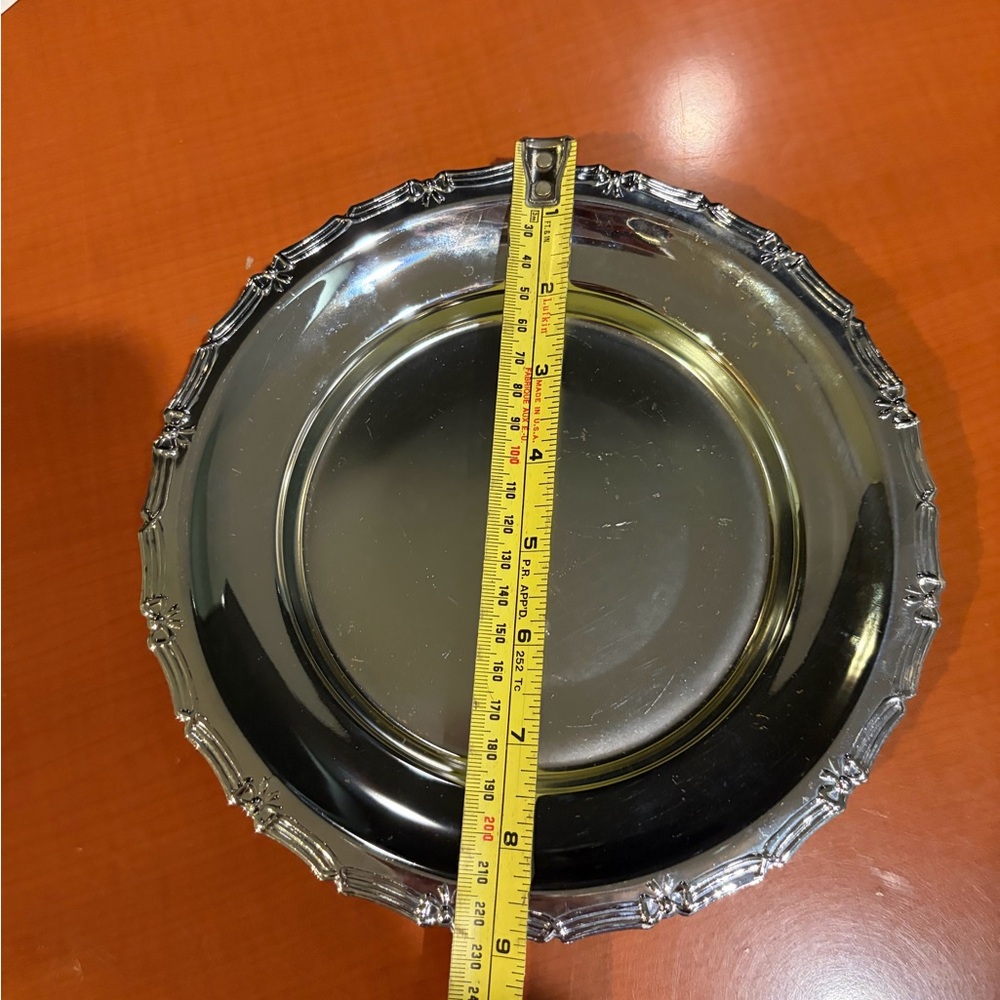 Silver Plated  Decorative Food Storage Plate - Picture 3 of 6